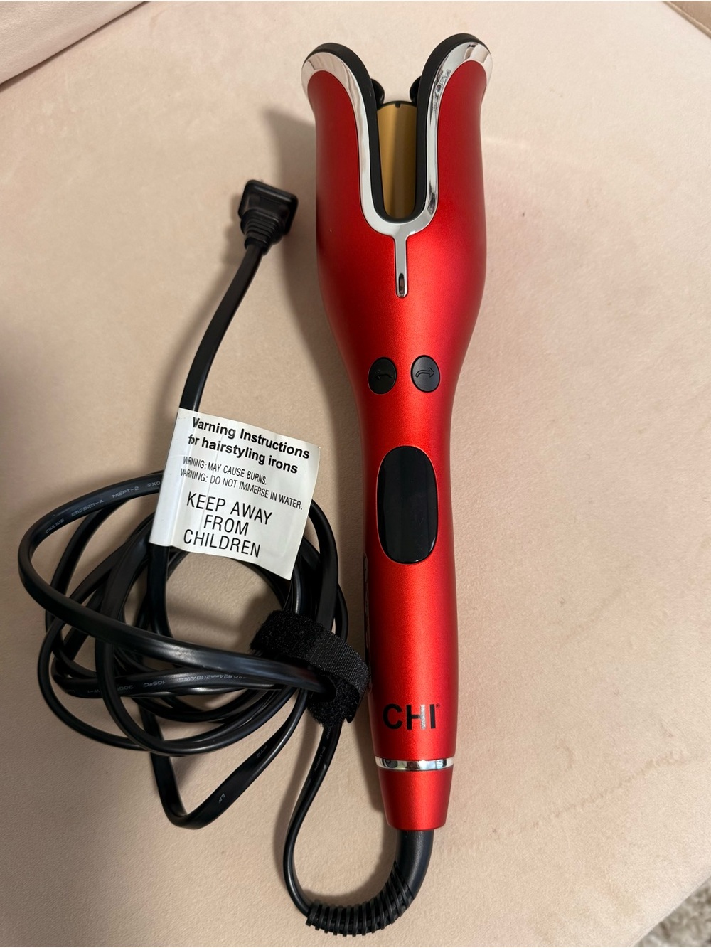 CHI Red Automatic Hair Curler - Easy One-Step Styling